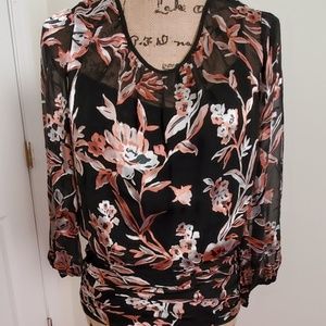 WHBM beautiful floral Blouse